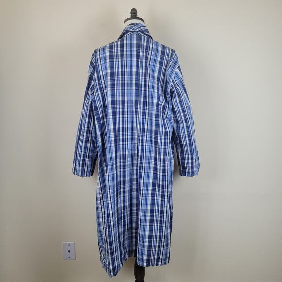 Polo Ralph Lauren Robe Mens Small Medium Blue Plaid Belted Comfort Lightweight - Picture 5 of 8